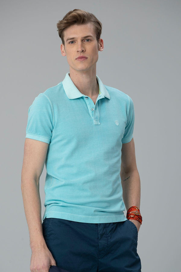 Aqua Oasis Men's Cotton Polo: Elevate your style with this timeless and sporty cotton polo for men. Experience ultimate comfort and a casual yet sophisticated look with the Aqua Oasis Men's Cotton Polo. - Texmart