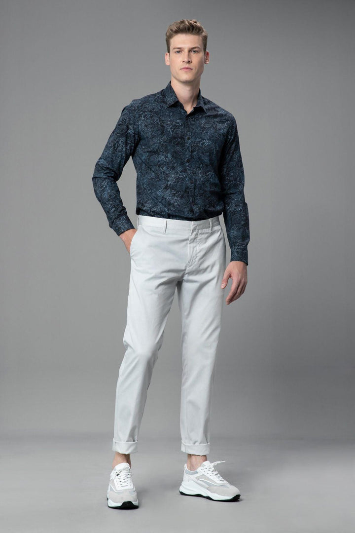 Navy Elegance: The Ultimate Slim Fit Smart Shirt for Men - Texmart