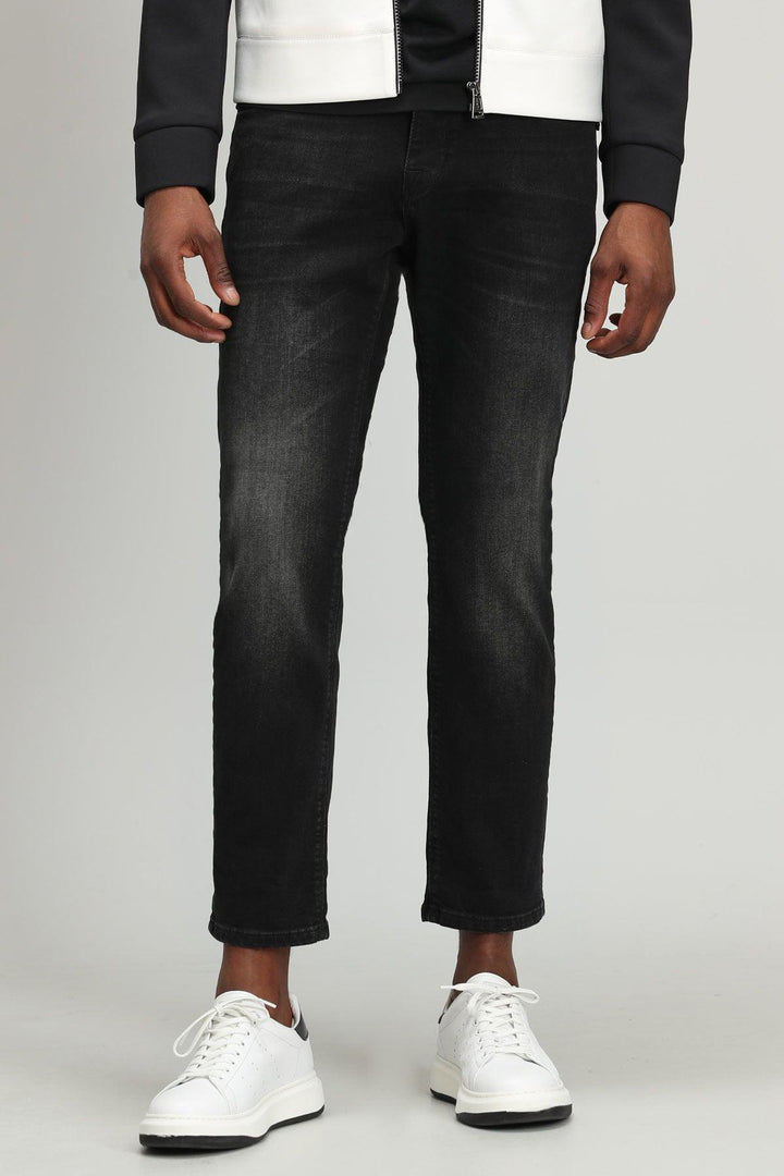 Anthracite Elegance: The Ultimate Slim Fit Smart Jean Men's Trousers - Texmart