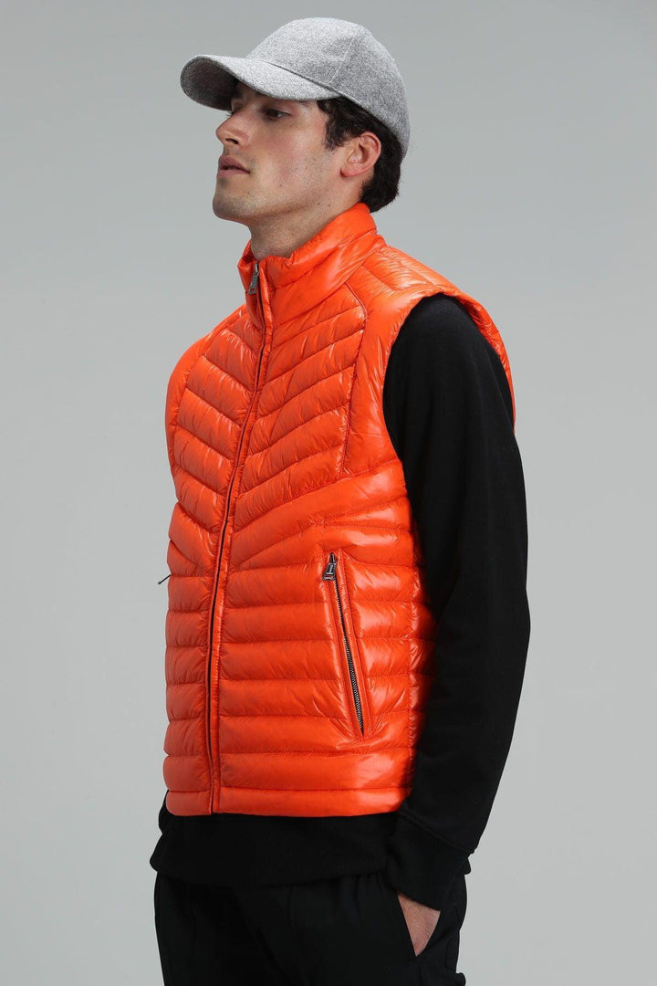 Axel Goose Feather Men's Vest Orange - Texmart