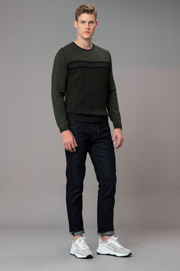 Barda Men's Sweater: Stylish Olive Green Comfort - Texmart