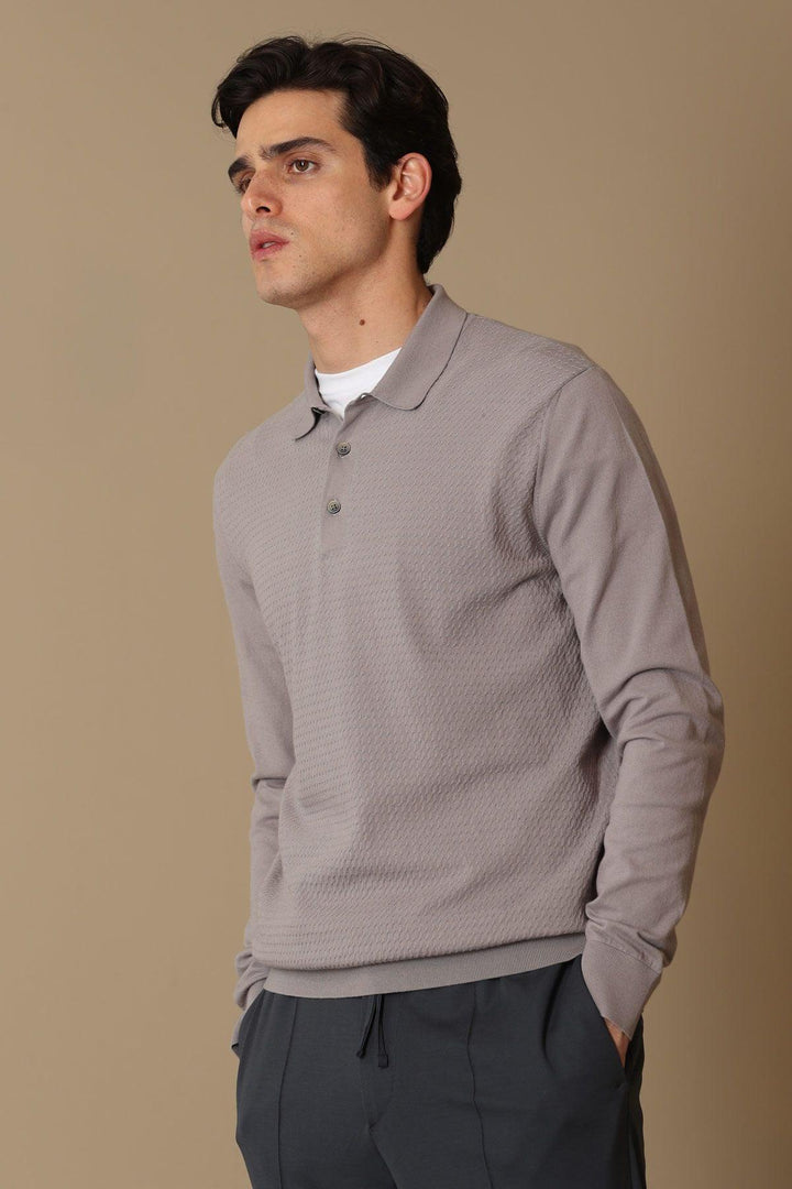 Beige Classic Knit: Men's Sweater - Texmart