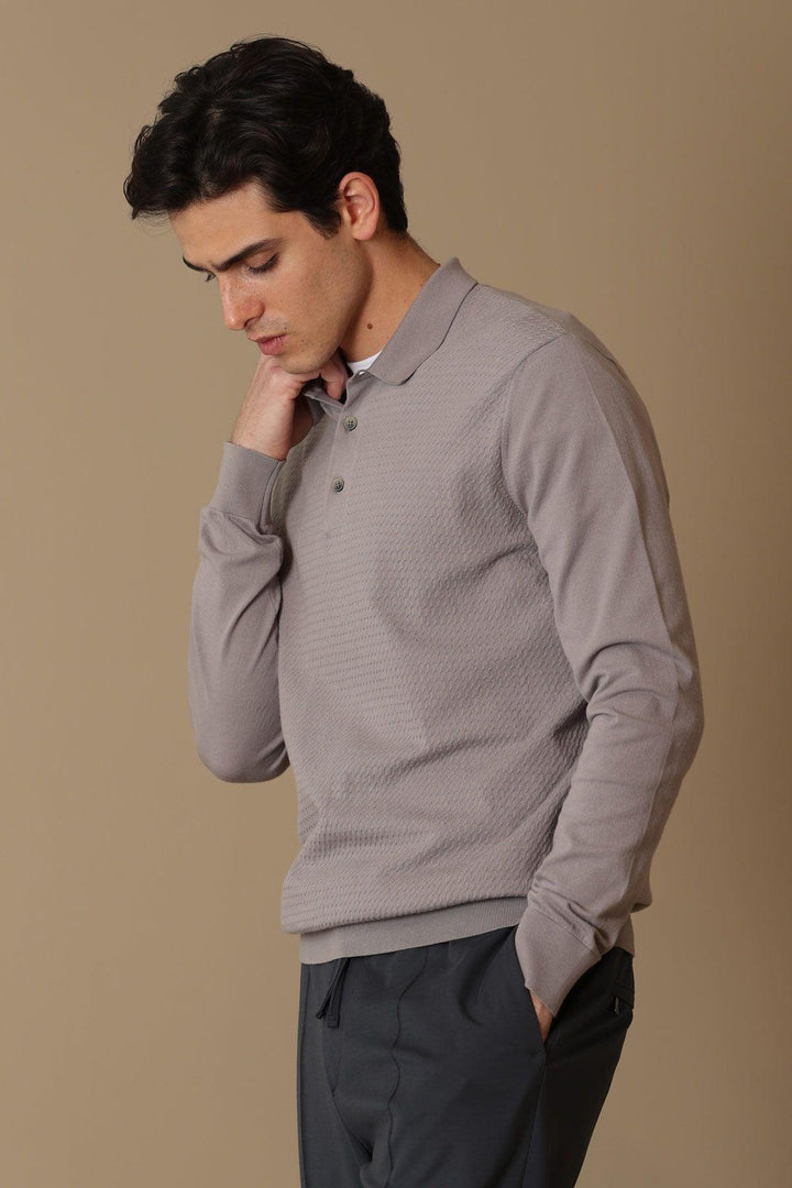 Beige Classic Knit: Men's Sweater - Texmart