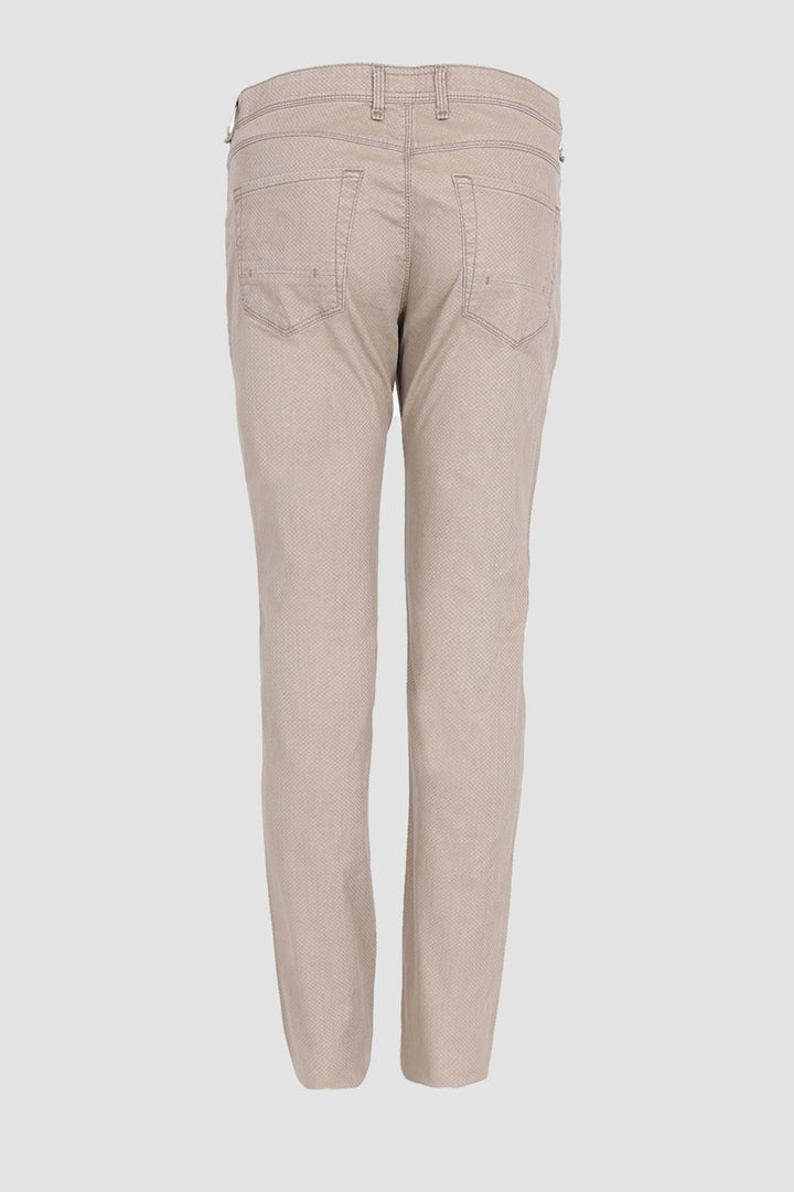 Beige FlexFit 5-Pocket Slim Fit Trousers: Stylish Comfort for Every Occasion - Texmart