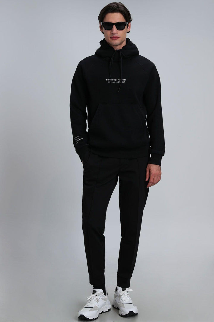 Black Classic Men's Sweatshirt: Effortless Elegance - Texmart