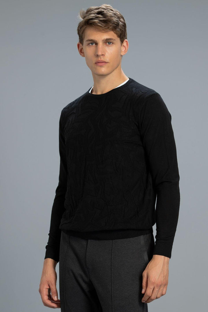 Black Diamond Wool Blend Sweater - Texmart