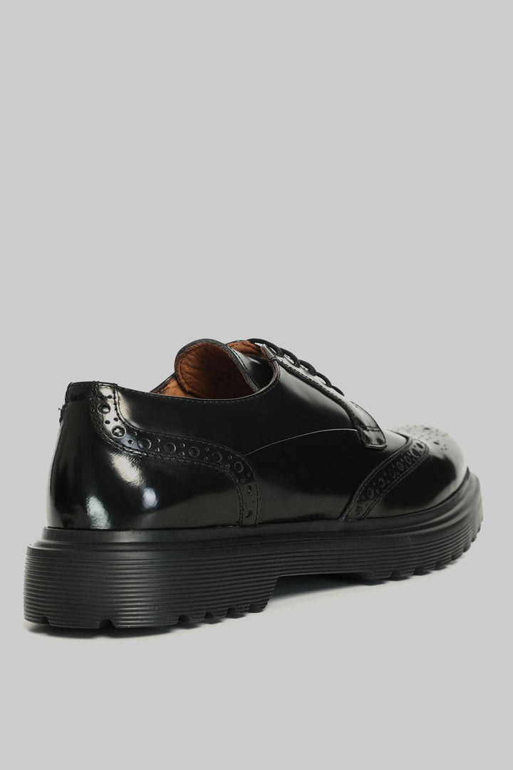 Black Elegance: Genuine Leather Men's Shoes for Timeless Style - Texmart