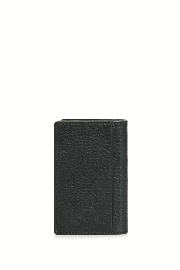 Black Leather Pocket Card Organizer: The Stylish Solution for On-the-Go Men - Texmart