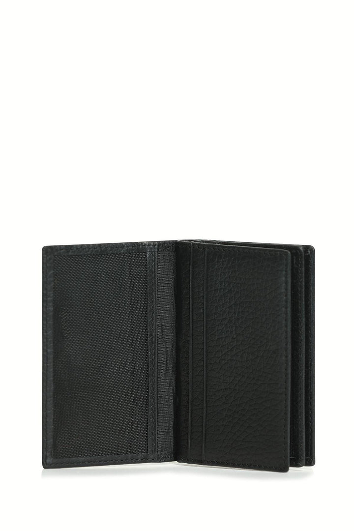 Black Leather Pocket Card Organizer: The Stylish Solution for On-the-Go Men - Texmart