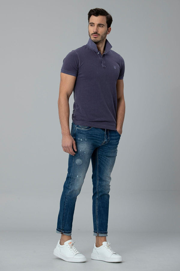 Blue Denim Elegance: The Ultimate Slim Fit Men's Trousers - Texmart