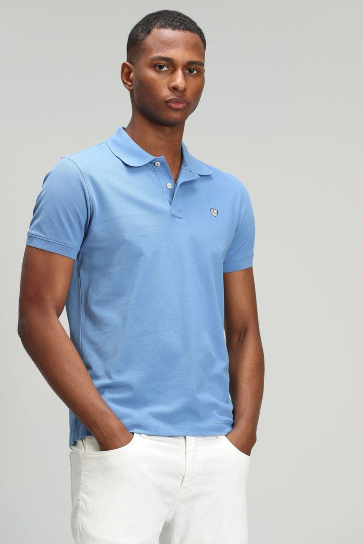 Blue Sky Polo Neck Men's T-Shirt: A Classic Essential for Every Man's Wardrobe - Texmart