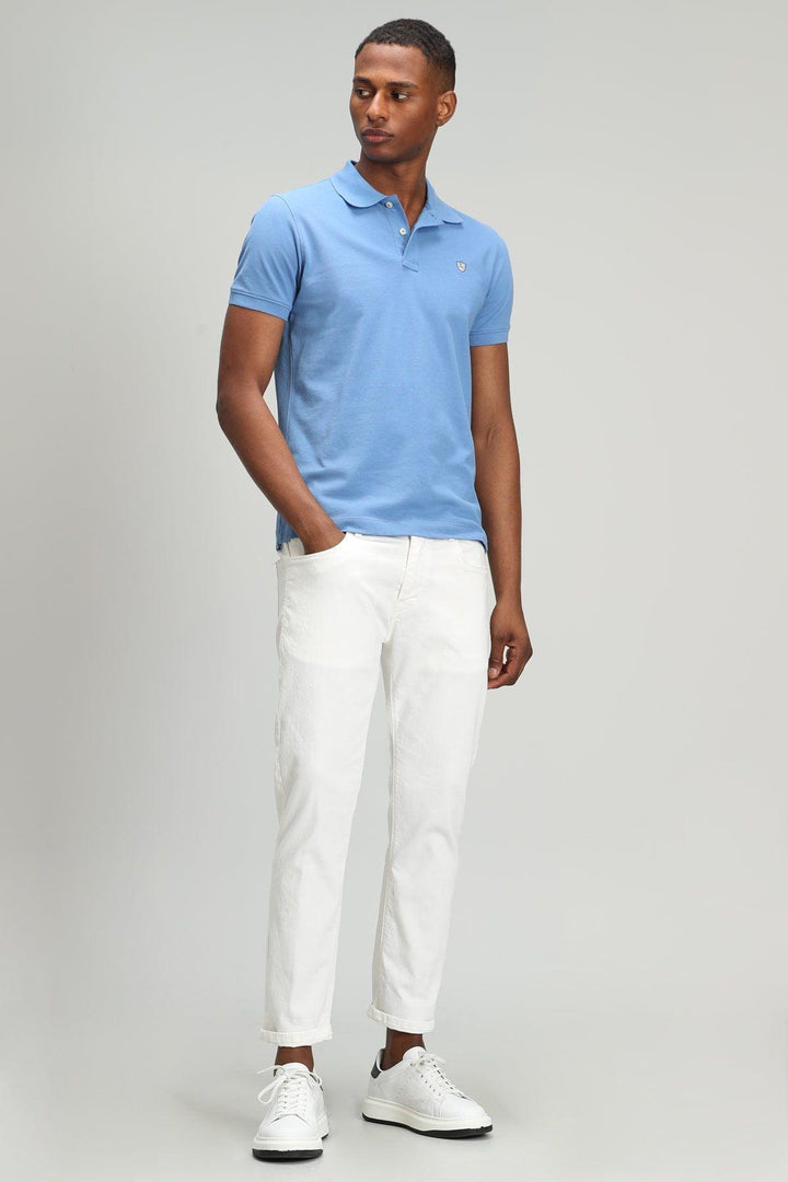 Blue Sky Polo Neck Men's T-Shirt: A Classic Essential for Every Man's Wardrobe - Texmart