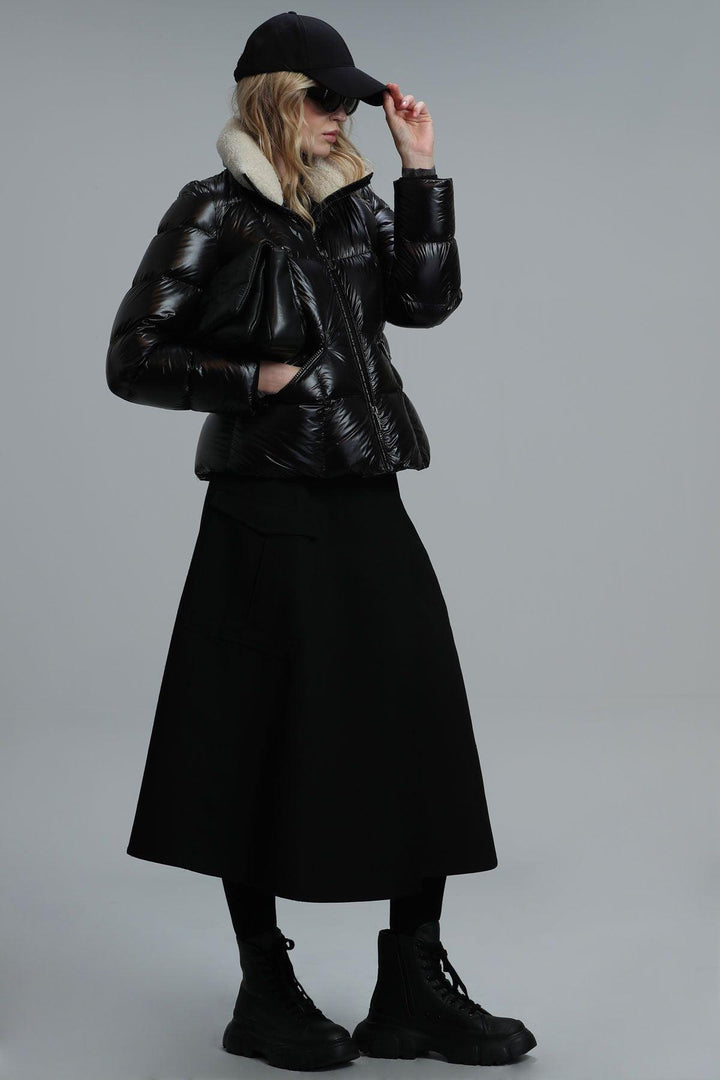 Chic Black Winter Jacket - Texmart