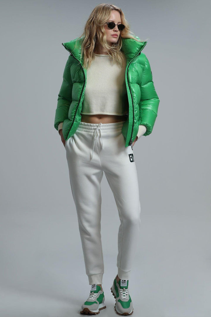 Chic Off-White Knit Tracksuit - Texmart