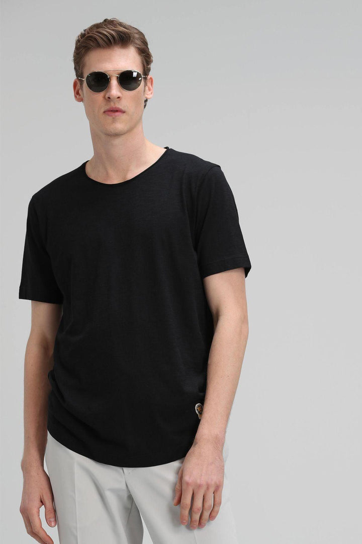 Classic Black Cotton Knit Men's T-Shirt: A Timeless Wardrobe Essential - Texmart