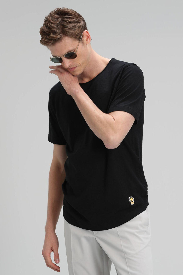 Classic Black Cotton Knit Men's T-Shirt: A Timeless Wardrobe Essential - Texmart