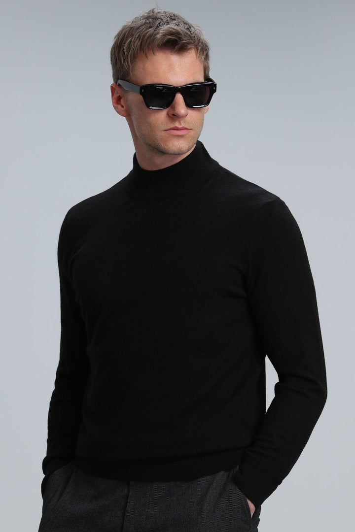 Classic Black Fisherman's Sweater - Texmart