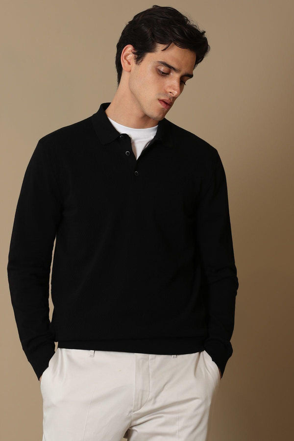 Classic Black Tri-Blend Sweater - Texmart