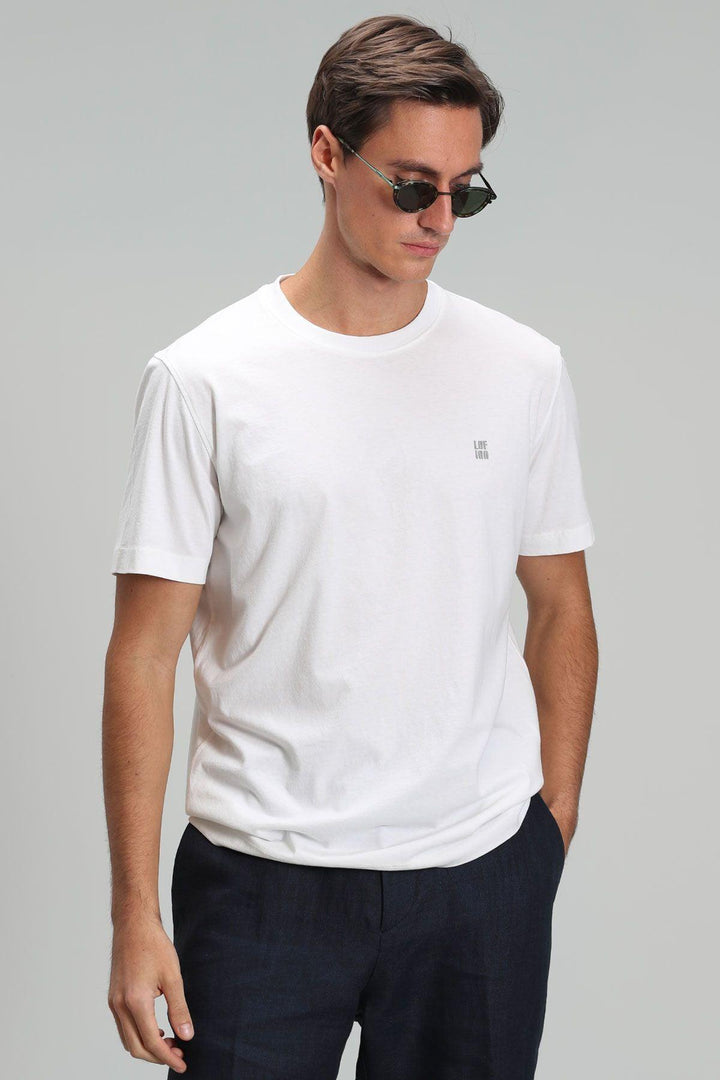 Classic Comfort: Men's Essential White Cotton T-Shirt - Texmart