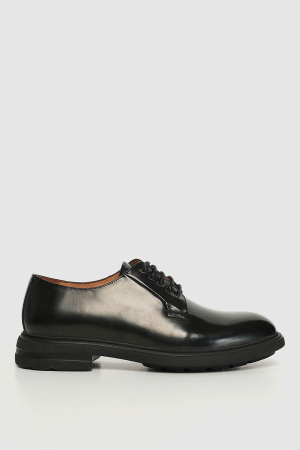 Classic Elegance: Black Genuine Leather Men's Shoes - Timeless Style and Uncompromising Quality - Texmart