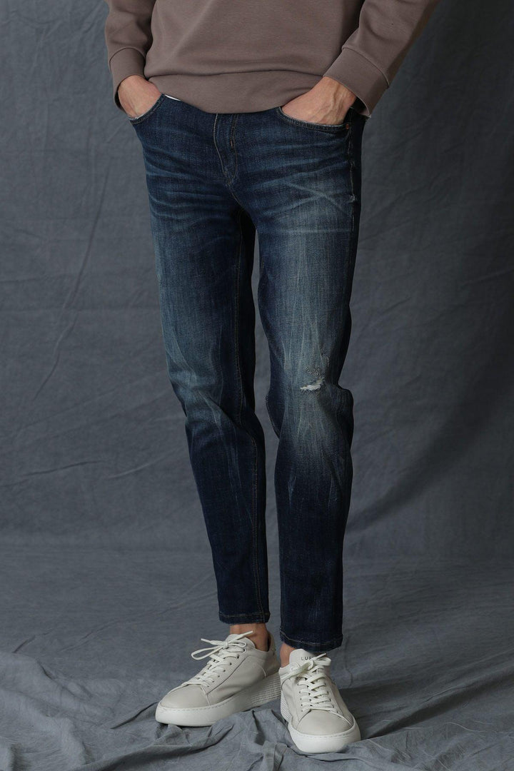 Classic Indigo Flex-Fit Denim Trousers: Elevate Your Style with Comfort and Flexibility - Texmart