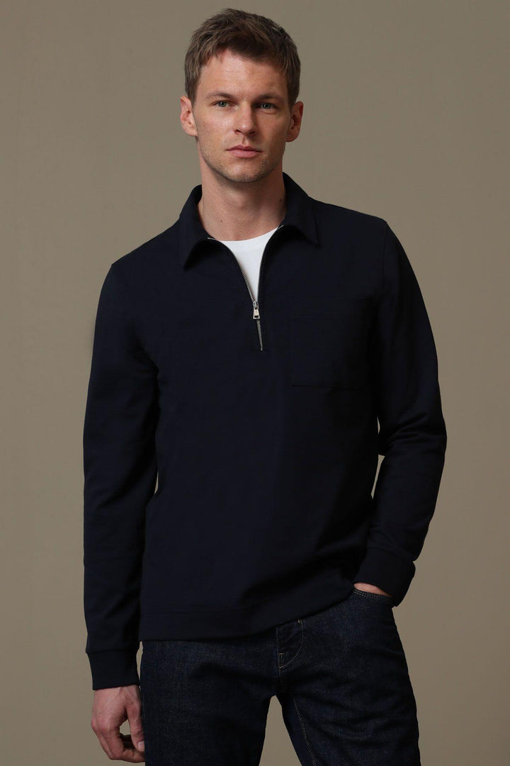 Classic Navy Men's Sweatshirt - Texmart