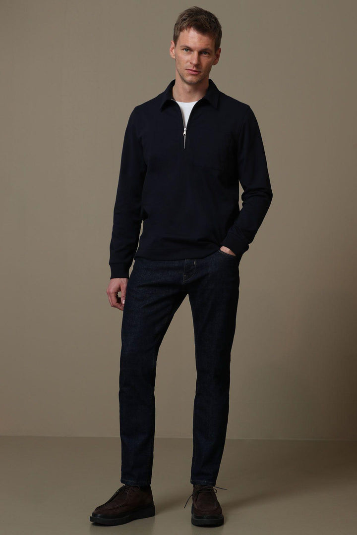 Classic Navy Men's Sweatshirt - Texmart