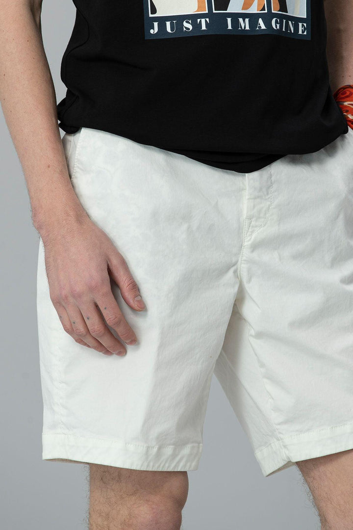 Clean & Crisp: Aryan Sports Men's Pure White Slim Fit Chino Shorts - Texmart