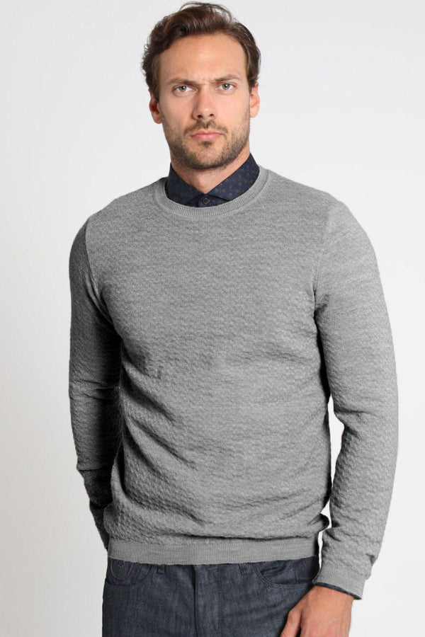 Cozy Gray Blend Sweater - Texmart