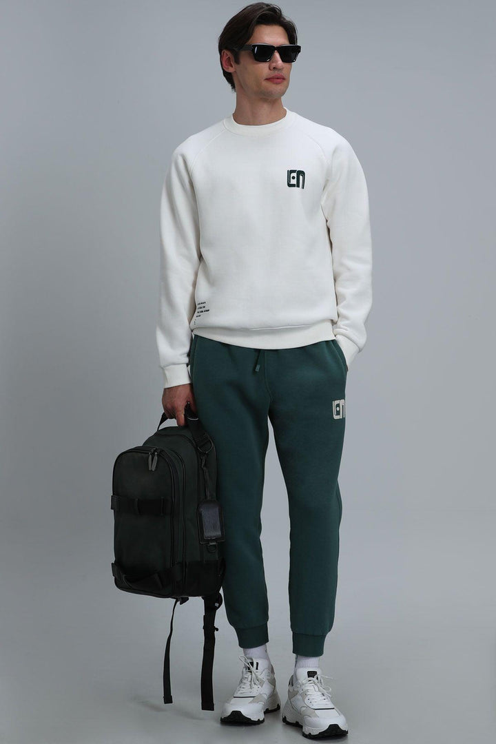 Cozy Ivory Knitwear: The Owen Men's Off White Knitted Sweatshirt - Texmart