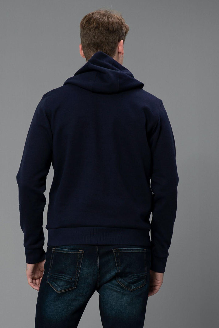 Cozy Navy Knit Sweatshirt - Texmart