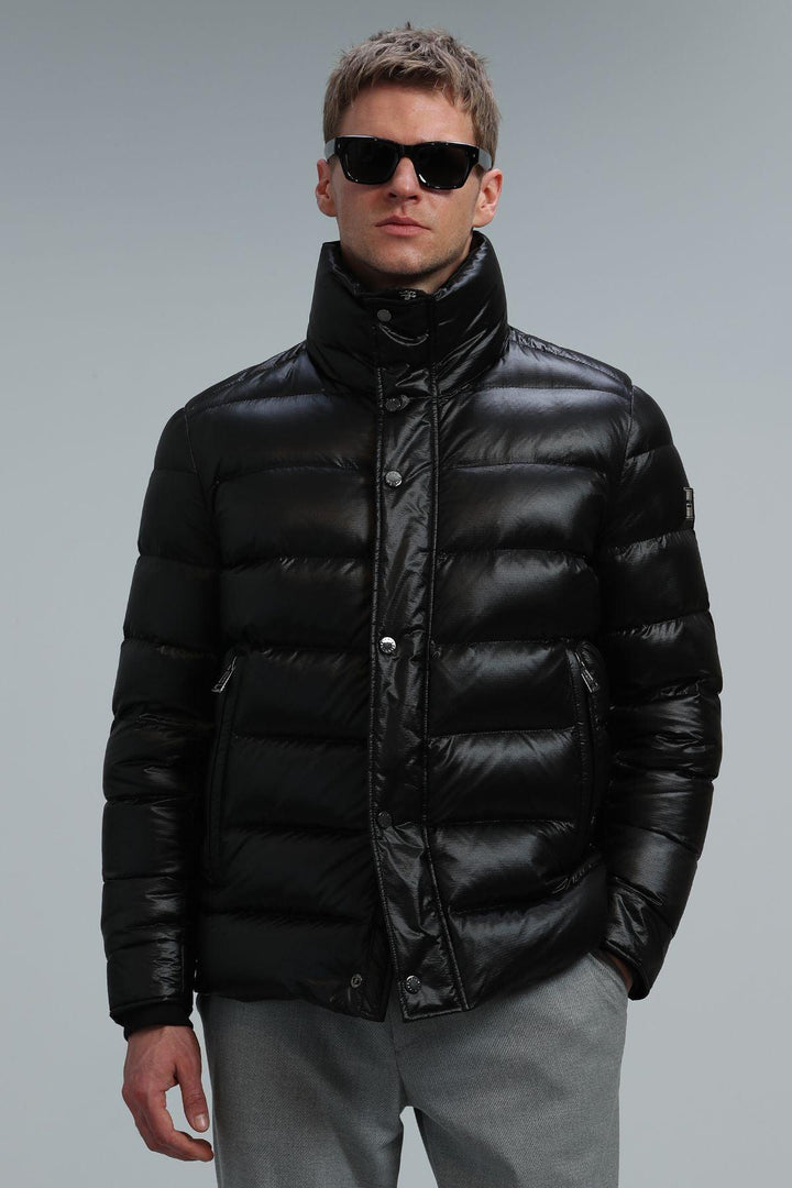 Dante Goose Feather Men's Coat Black - Texmart