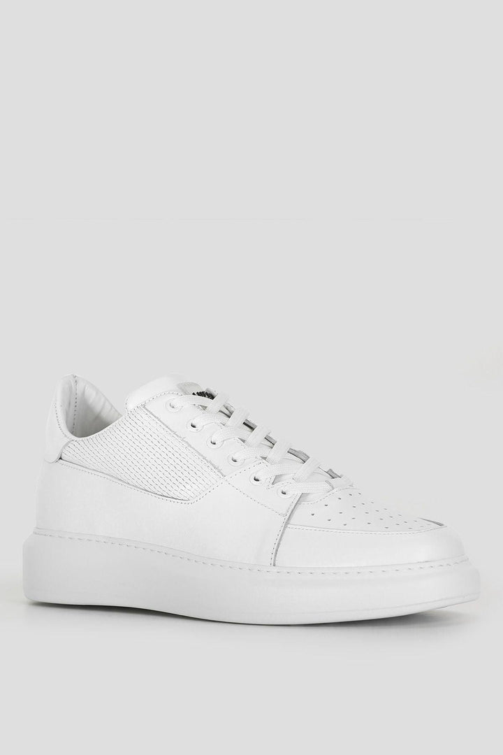 Elegant White Leather Sneaker Shoes for Men - The Perfect Blend of Comfort and Style - Texmart