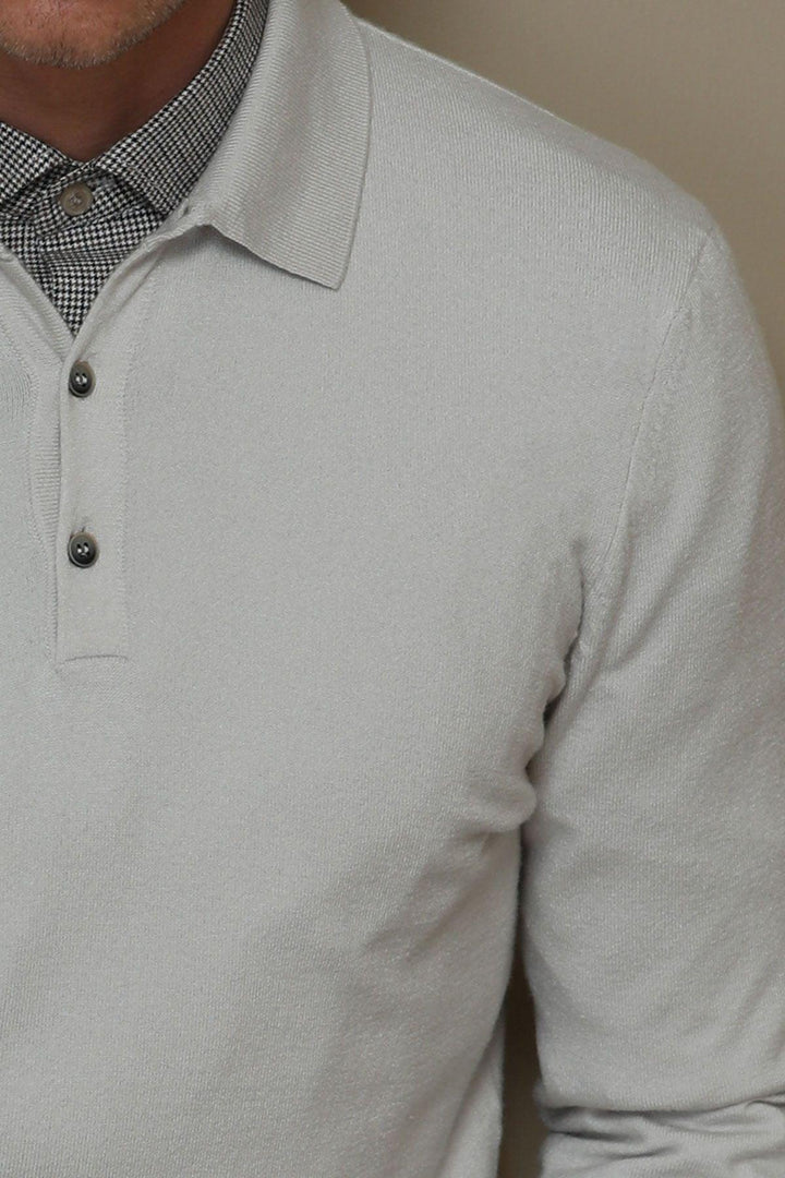 Elevate your Style with the LuxeBlend Men's Ecru Sweater - Texmart