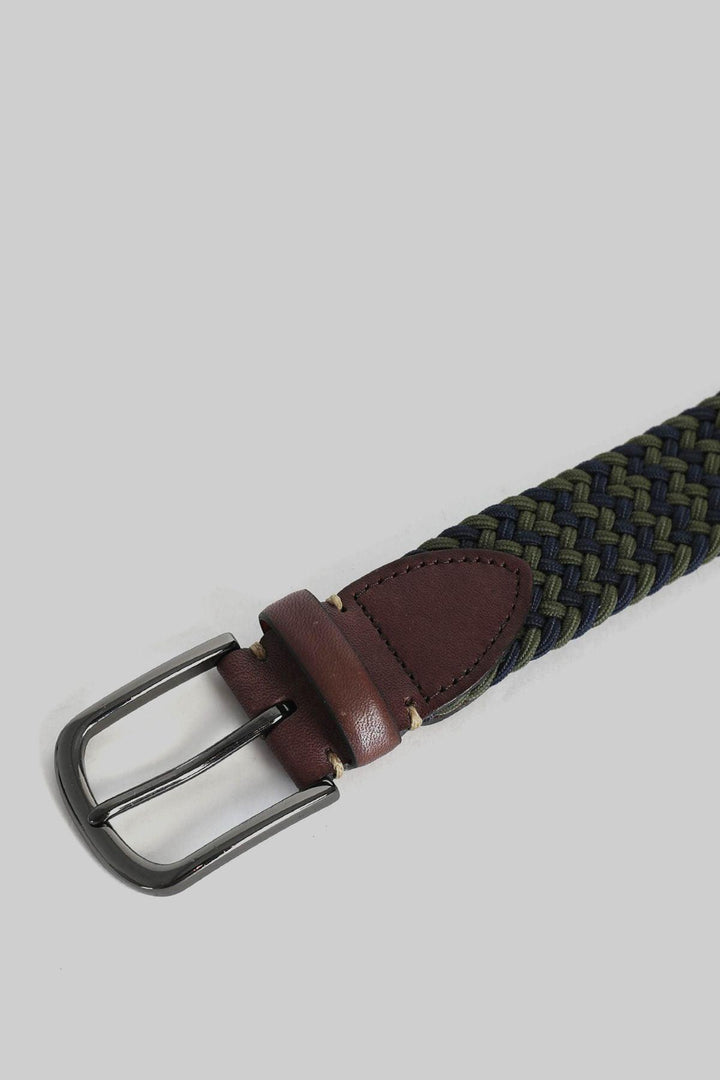 Emerald Elegance: Men's Vibrant Green Knitted Belt for a Stylish Statement - Texmart