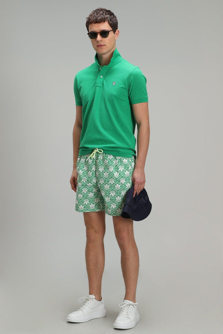 Emerald Oasis Men's Swim Shorts: Dive into Style and Comfort this Summer! - Texmart