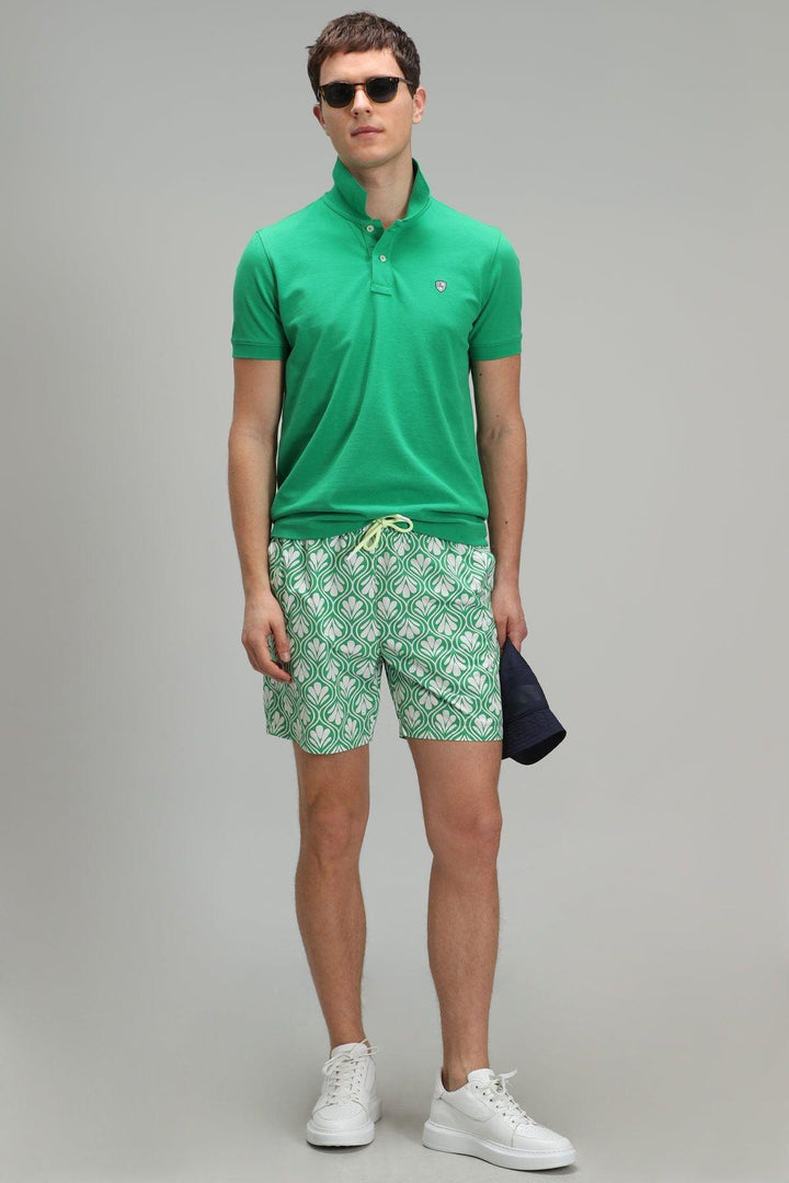 Emerald Oasis Men's Swim Shorts: Dive into Style and Comfort this Summer! - Texmart