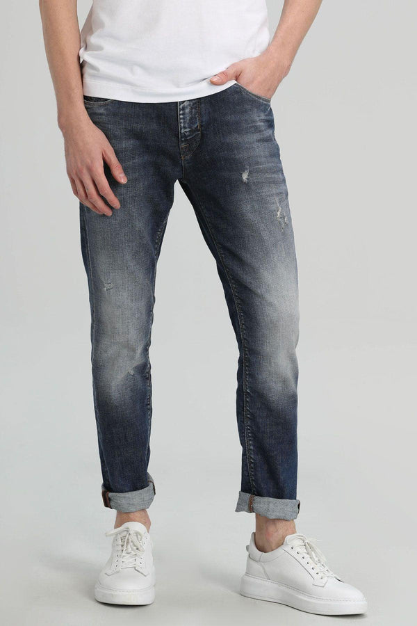 Euler Fashion Men's Slim Fit Blue Denim Trousers: Comfortable, Stylish, and Versatile - Texmart