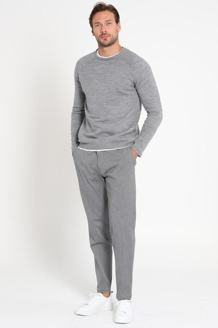 Gray Alpaca Blend Men's Sweater - The Ultimate Wardrobe Essential for Comfort and Style - Texmart