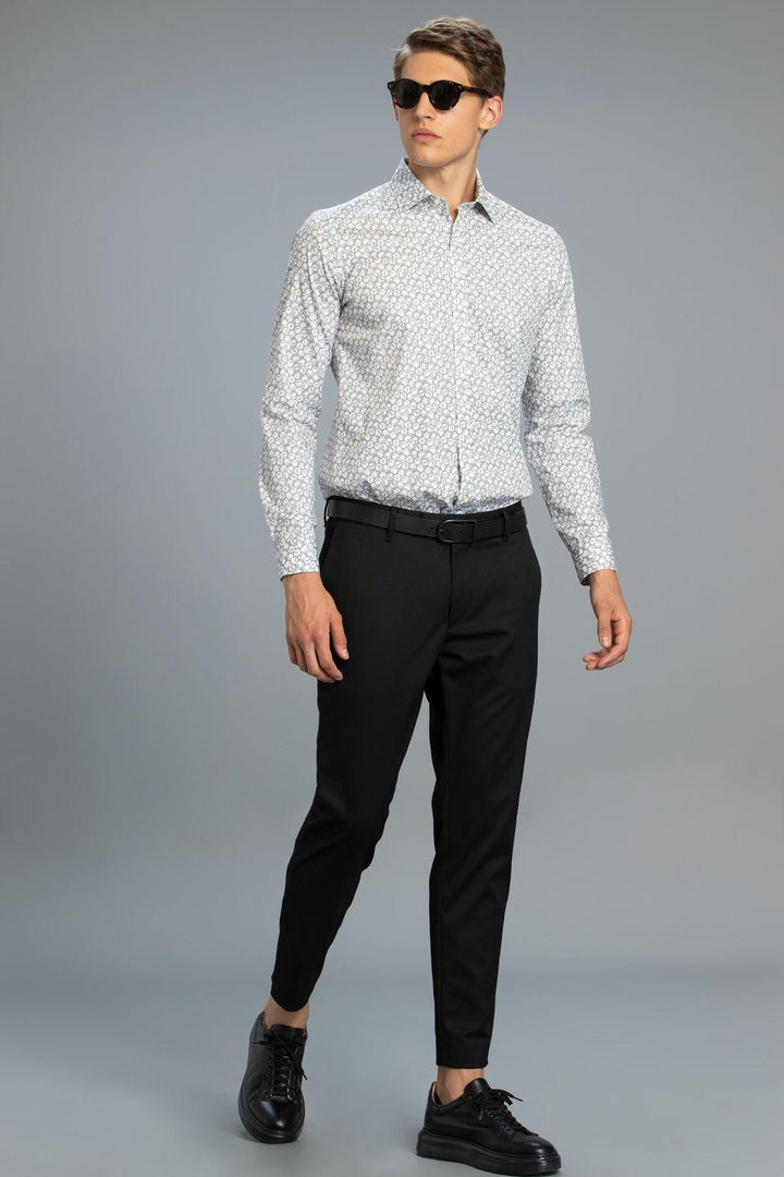 Gray Elegance: Hansen Men's Smart Shirt in Slim Fit - Texmart