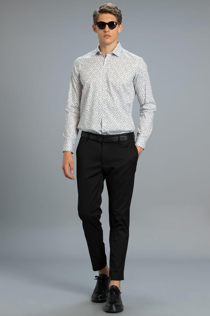 Gray Elegance: Hansen Men's Smart Shirt in Slim Fit - Texmart