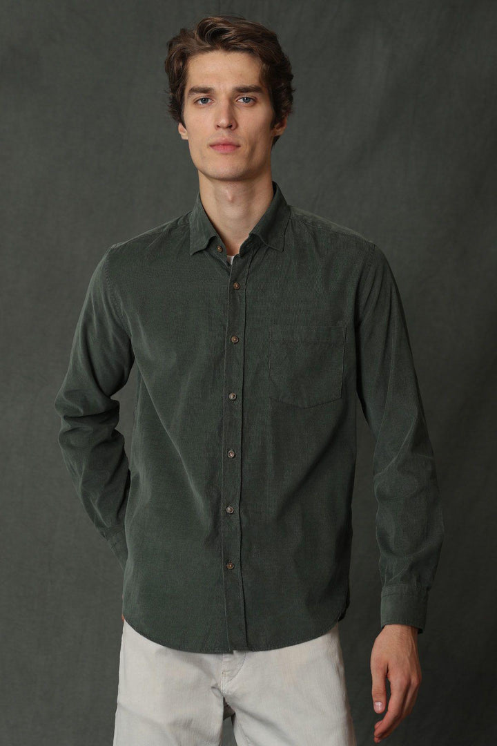 Green Velvet Sports Shirt - The Ultimate Blend of Comfort and Sophistication - Texmart