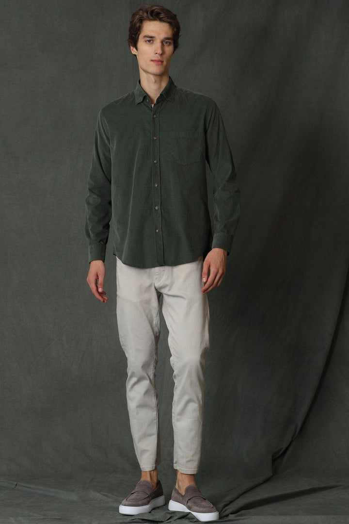 Green Velvet Sports Shirt - The Ultimate Blend of Comfort and Sophistication - Texmart