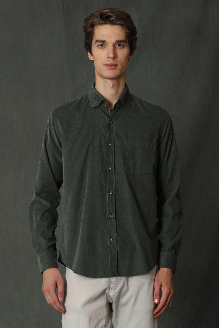 Green Velvet Sports Shirt - The Ultimate Blend of Comfort and Sophistication - Texmart