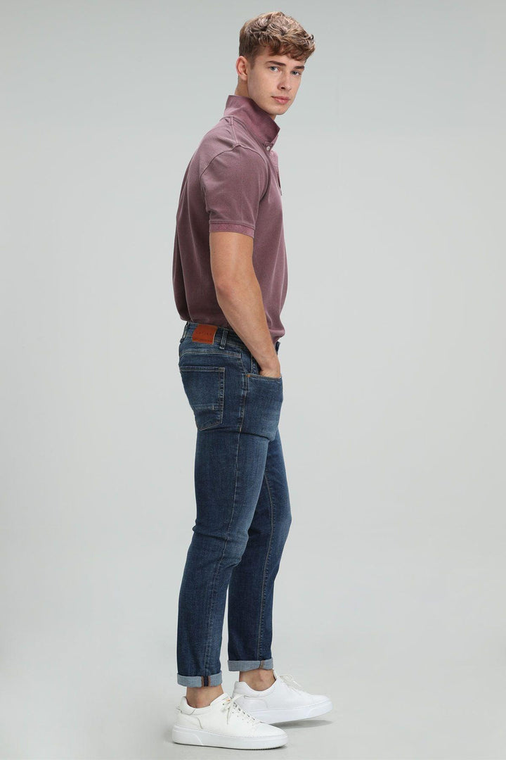 Introducing the Azure FlexFit Men's Slim-Fit Denim Trousers: The Epitome of Style and Comfort - Texmart