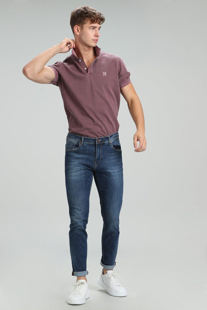 Introducing the Azure FlexFit Men's Slim-Fit Denim Trousers: The Epitome of Style and Comfort - Texmart