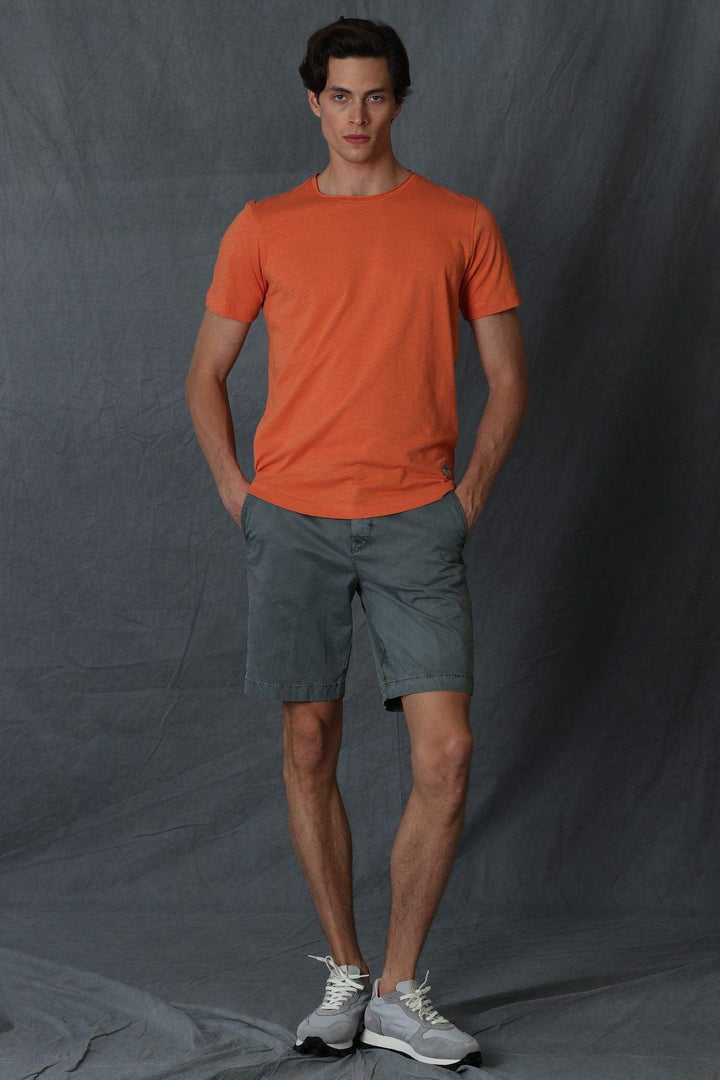 Junya Orange Bliss Men's Basic Cotton T-Shirt: The Ultimate Comfort and Style - Texmart