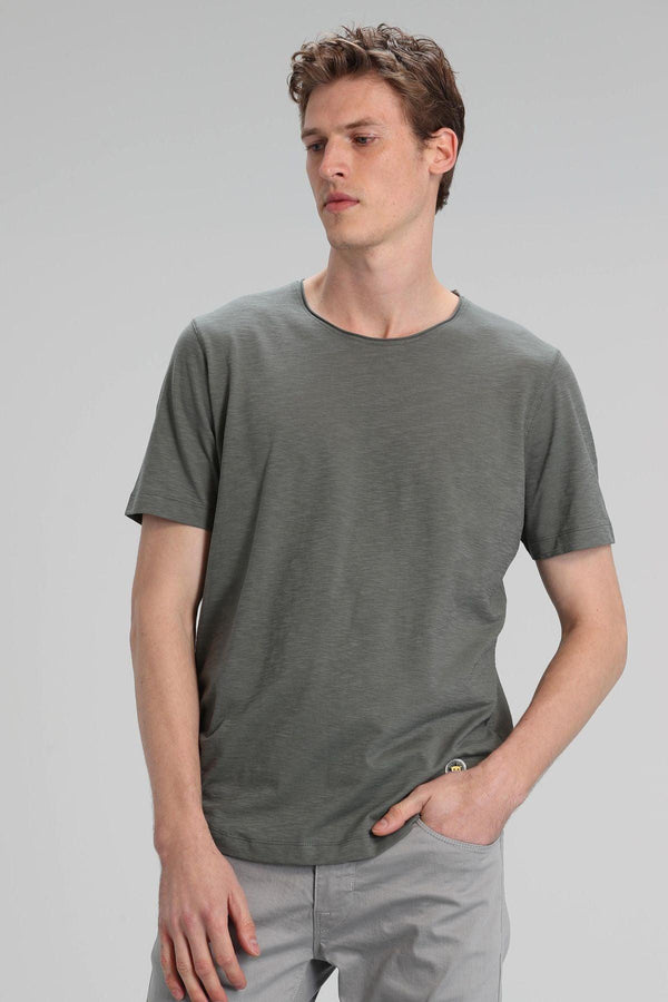 Khaki Comfort: The Essential Men's Cotton Knit T-Shirt for Everyday Style - Texmart