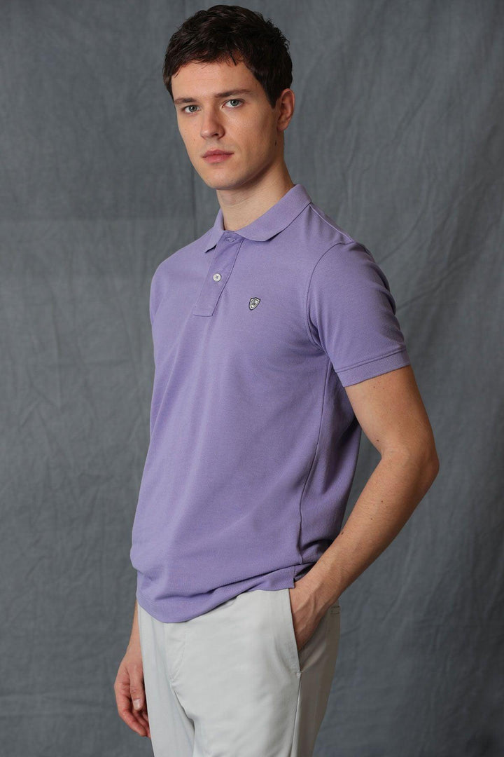 Laon Sports Lavender Mist Polo Neck Men's T-Shirt: The Ultimate Blend of Comfort and Style - Texmart