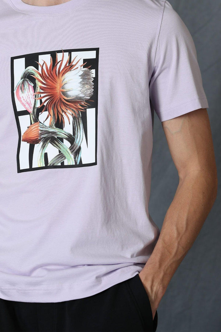 Lavender Blossom Contemporary Print Tee - Texmart